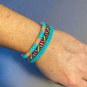*NWOT-Set of 3. Crochet beaded bracelets